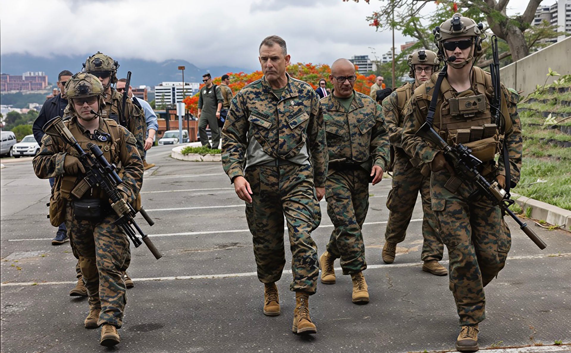 El jefe del Comando Sur, Francis L. Donovan en su segunda visita a Caracas con el