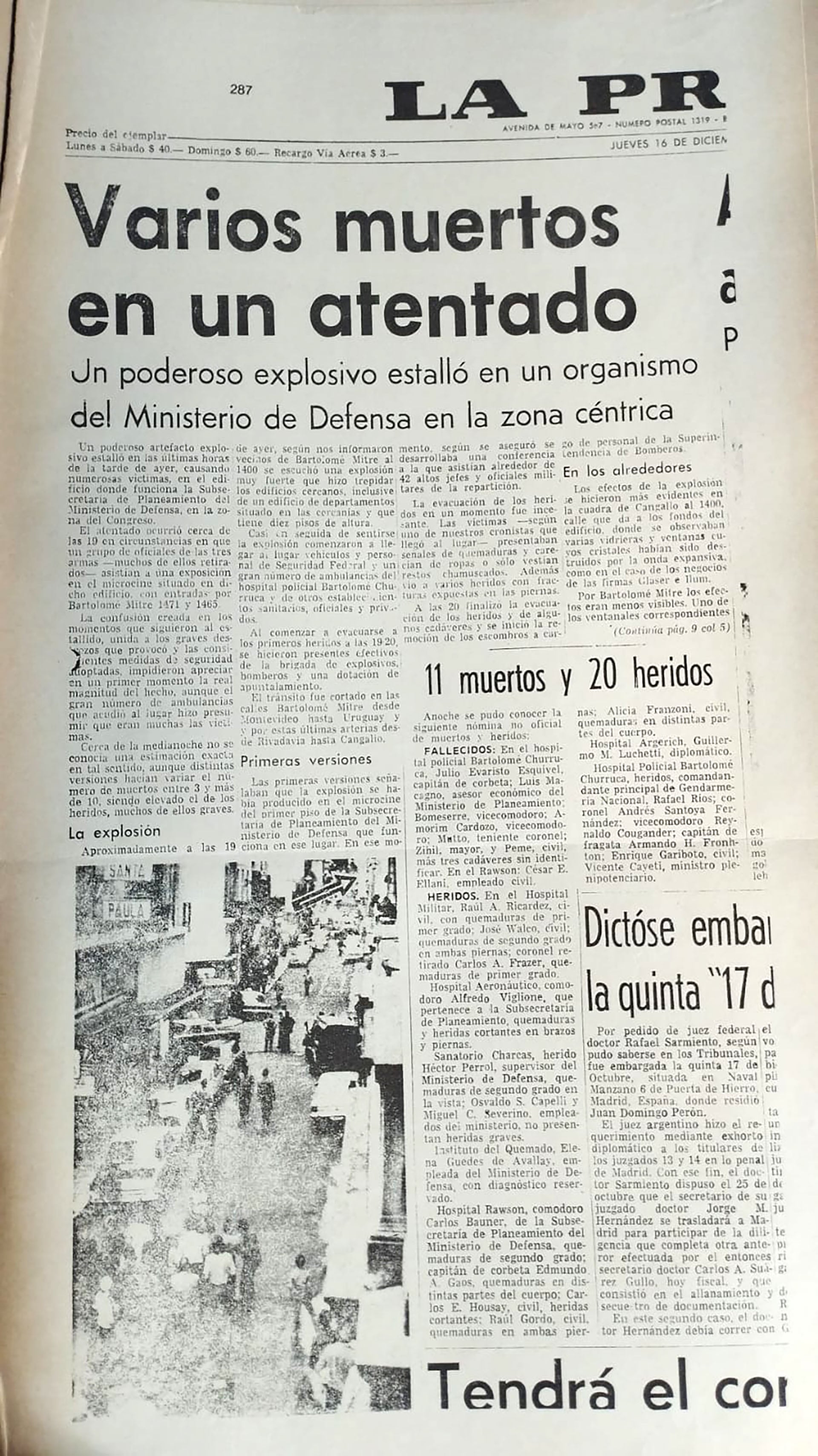 El lugar quedó destruido, y los heridos fueron derivados a distintos centros asistenciales