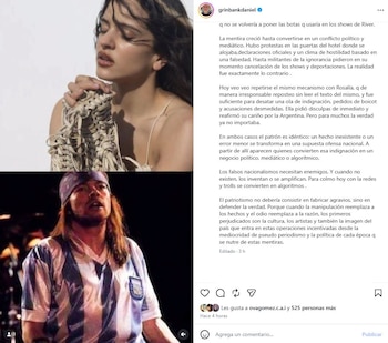 El posteo de Daniel Grinbank