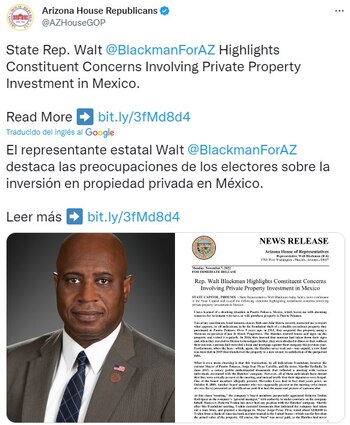 Walt Blackman alertó sobre los