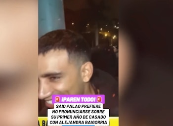 “No puedo declarar”: Said Palao esquiva preguntas sobre su matrimonio con Alejandra Baigorria. Captura: Amor y Fuego.
