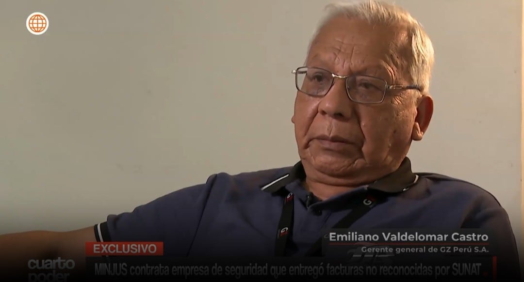 Minjus anuncia nulidad de contratos por S/16,2 millones tras cuestionamientos a empresa de seguridad. Captura: América TV.