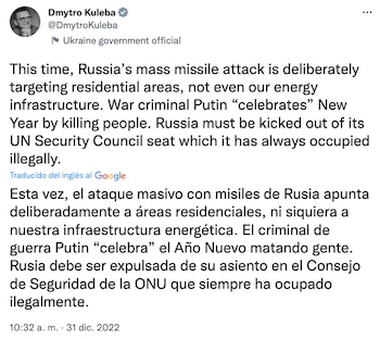 Tuit de Dmytro Kuleba