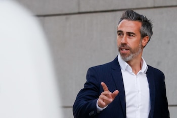 Jorge Vilda, a su llegada a la Audiencia Nacional este martes. (EFE/ Javier Lizón)