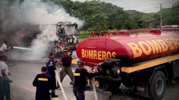 Los bomberos estaban en paro