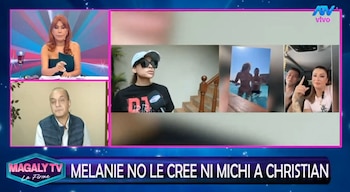 Melanie Martínez recuerda infidelidades de Christian Domínguez y fulmina a Karla Tarazona. Captura: Magaly TV La Firme.