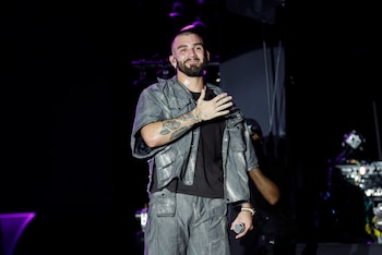 El cantante Manuel Turizo se presenta hoy, durante su concierto, en Bogotá (Colombia). EFE/ Mauricio Dueñas Castañeda
