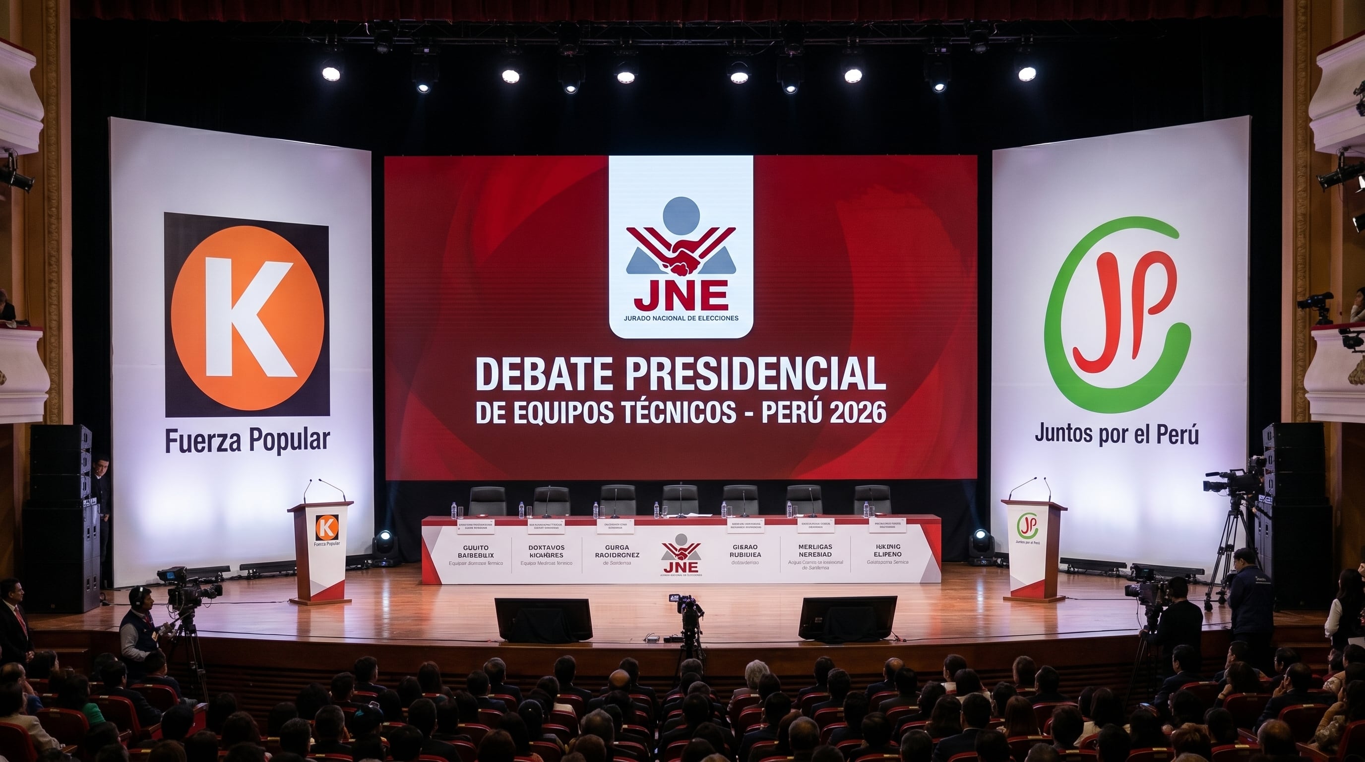 El estrado del Jurado Nacional de Elecciones (JNE) para el