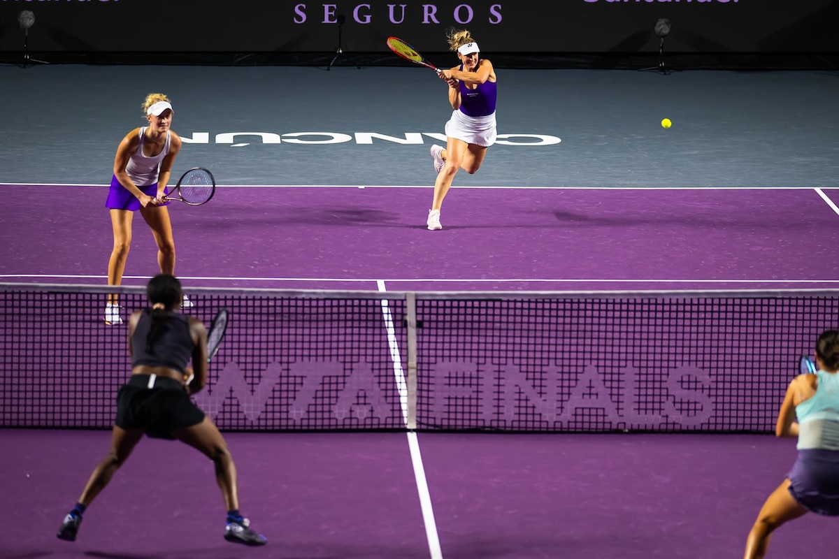 WTA Finals Charlotte 2027 logo at Spectrum Center