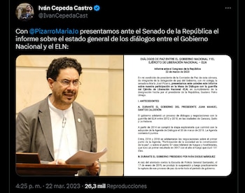 Iván Cepeda anuncia la presentación