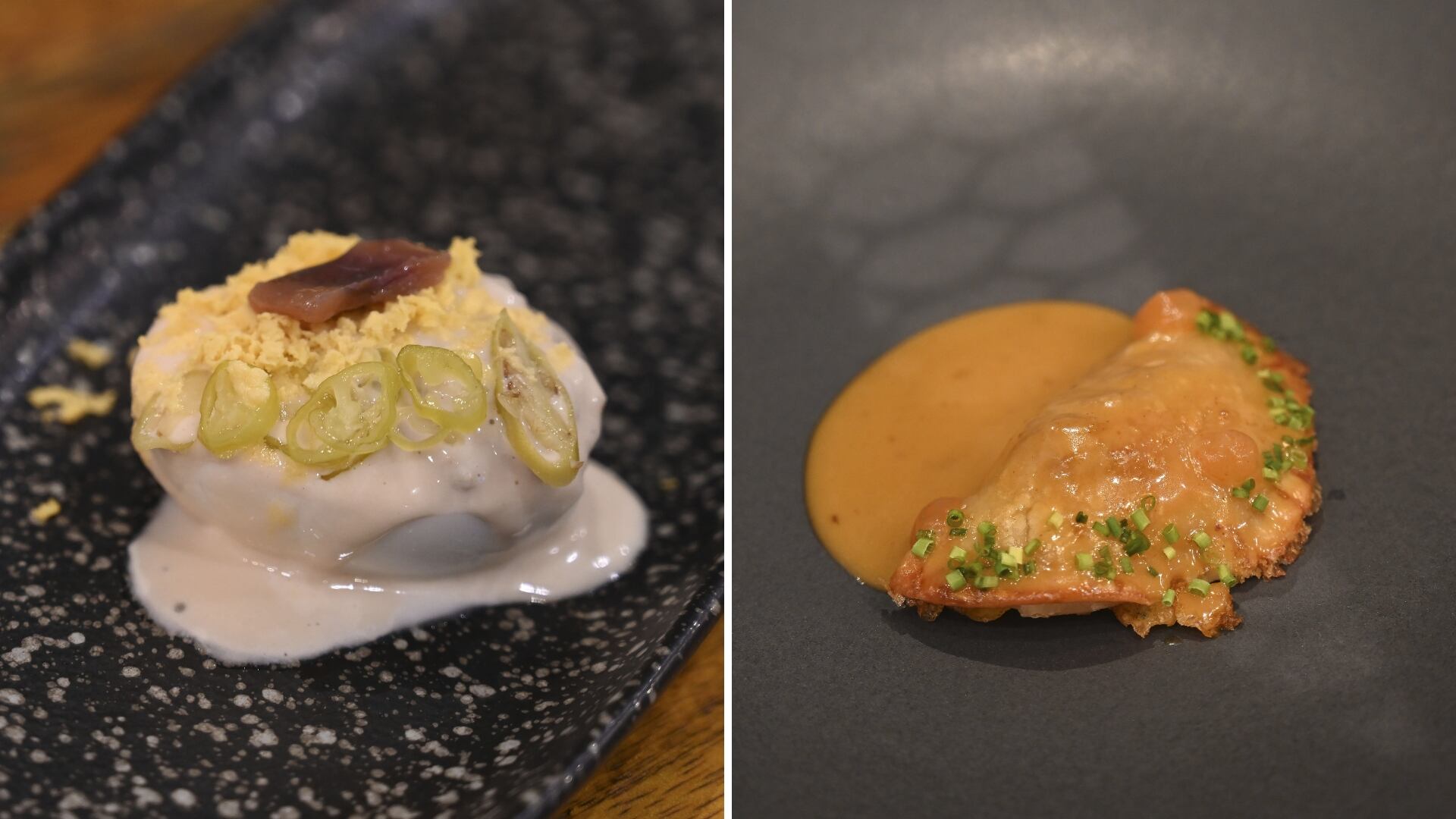 Huevo gildero y empanadilla de callos en Fisgón (Cedidas)