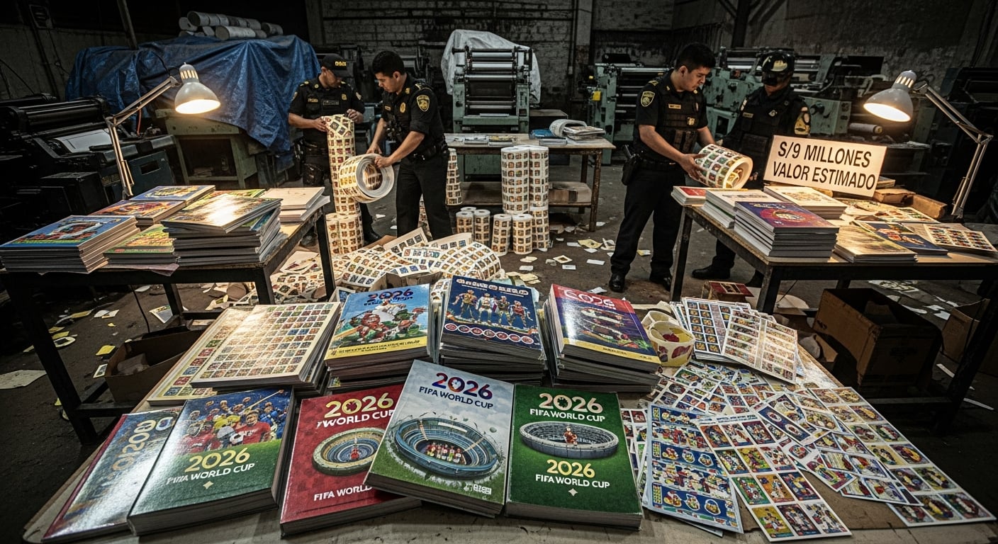Golpe a la falsificación: Desarticulan imprenta clandestina de figuritas del Mundial 2026 y envases médicos en Lima