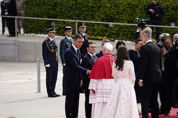 El papa León XIV aterriza en el Aeropuerto Adolfo Suárez Madrid-Barajas (A. Pérez Meca / Europa Press)