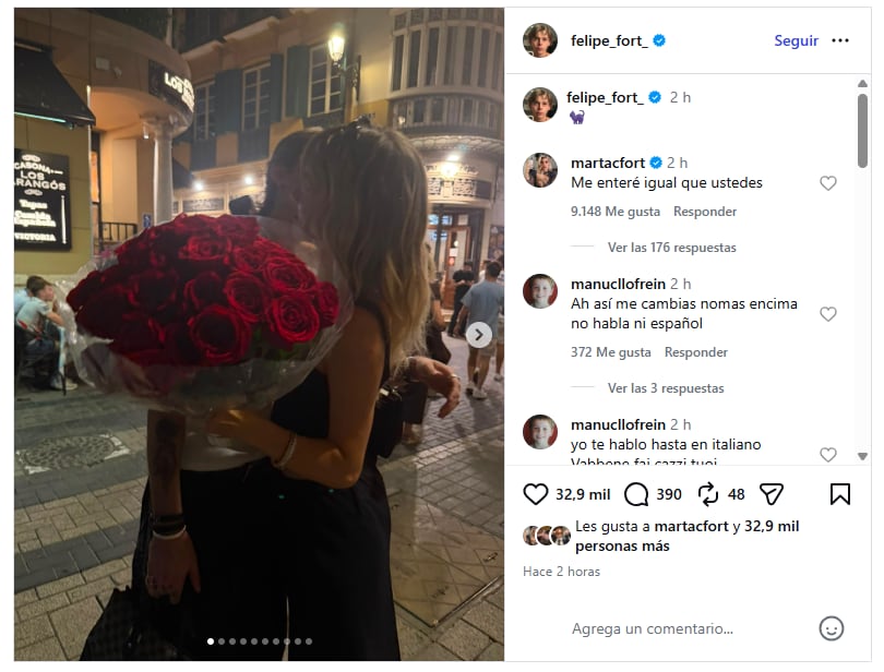 La reacción de Marta Fort al conocer que su hermano estaba de novio