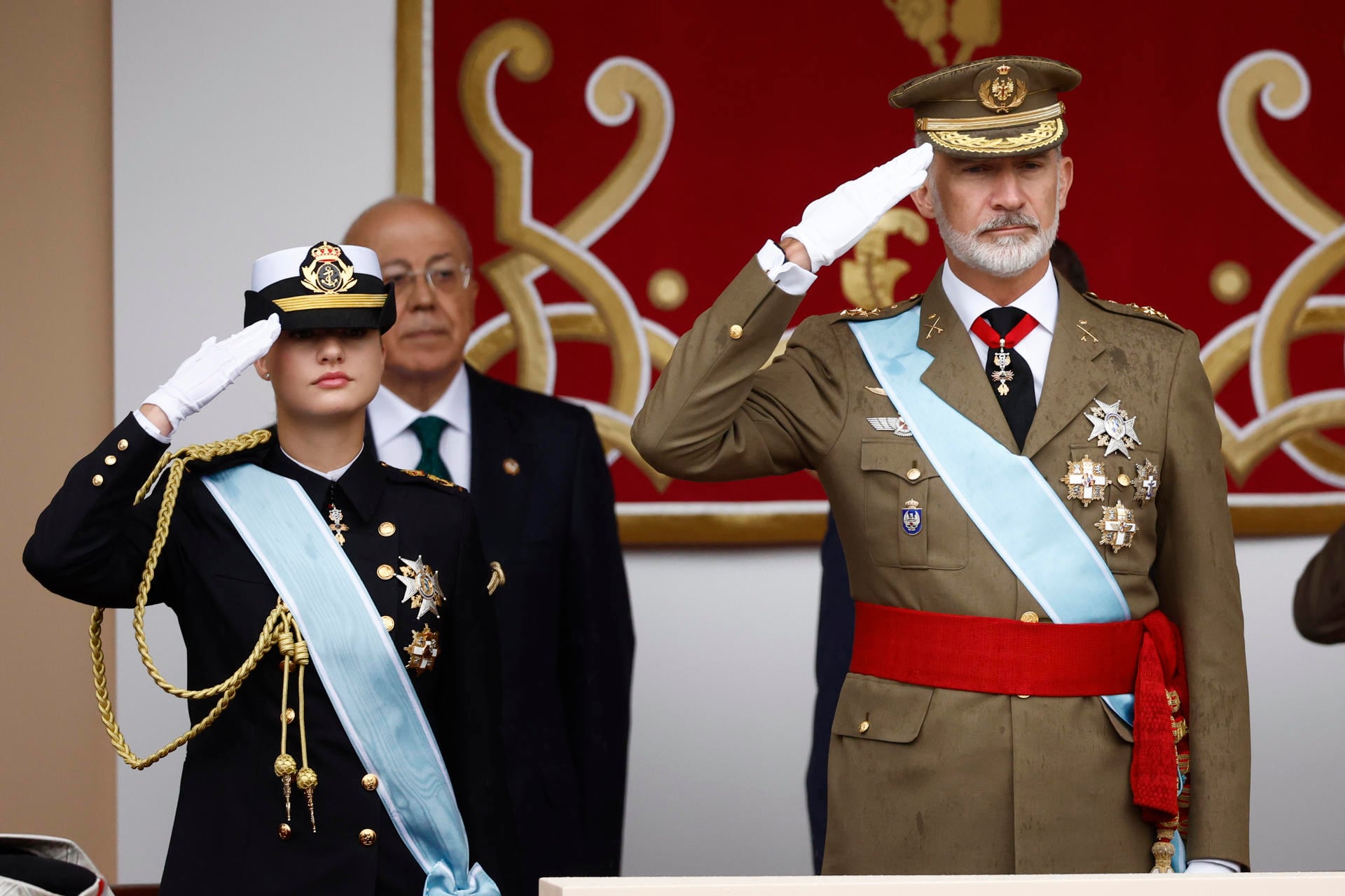El rey Felipe VI y Leonor en el desfile del 12 de octubre, en una imagen de archivo