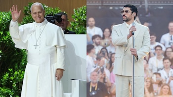 El papa León XVI se reunió con Bad Bunny en el estadio Santiago Bernabéu