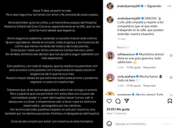 Post de Anabel Pantoja tras