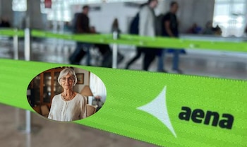 Anciana abandonada en Barajas, Madrid.