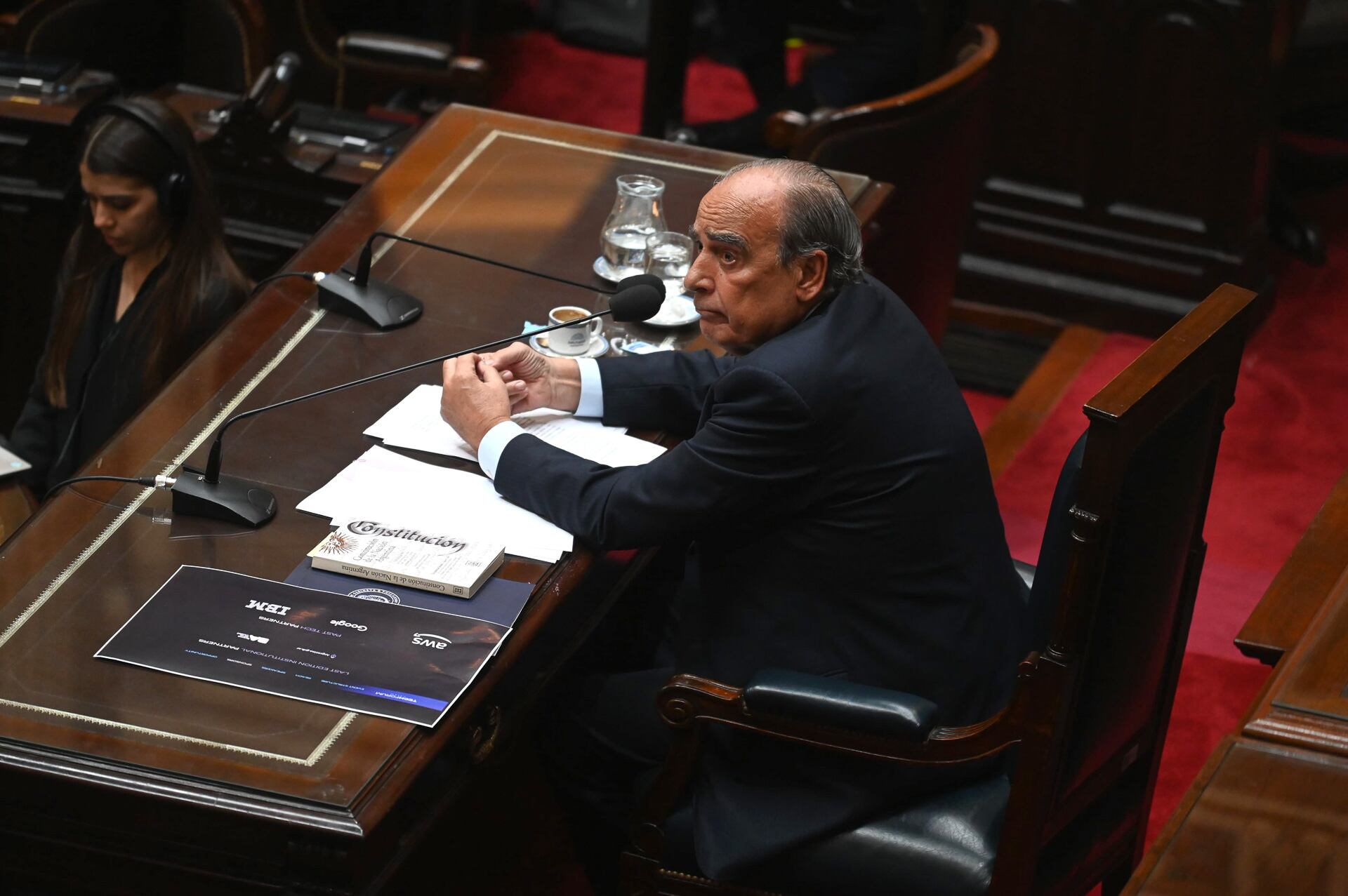 Guillermo Francos, durante una sesión en el Congreso (RS Fotos)