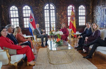 Las reuniones diplomáticas forman parte de las actividades oficiales relacionadas con el cambio de mando presidencial. Créditos: Presidencia de la República