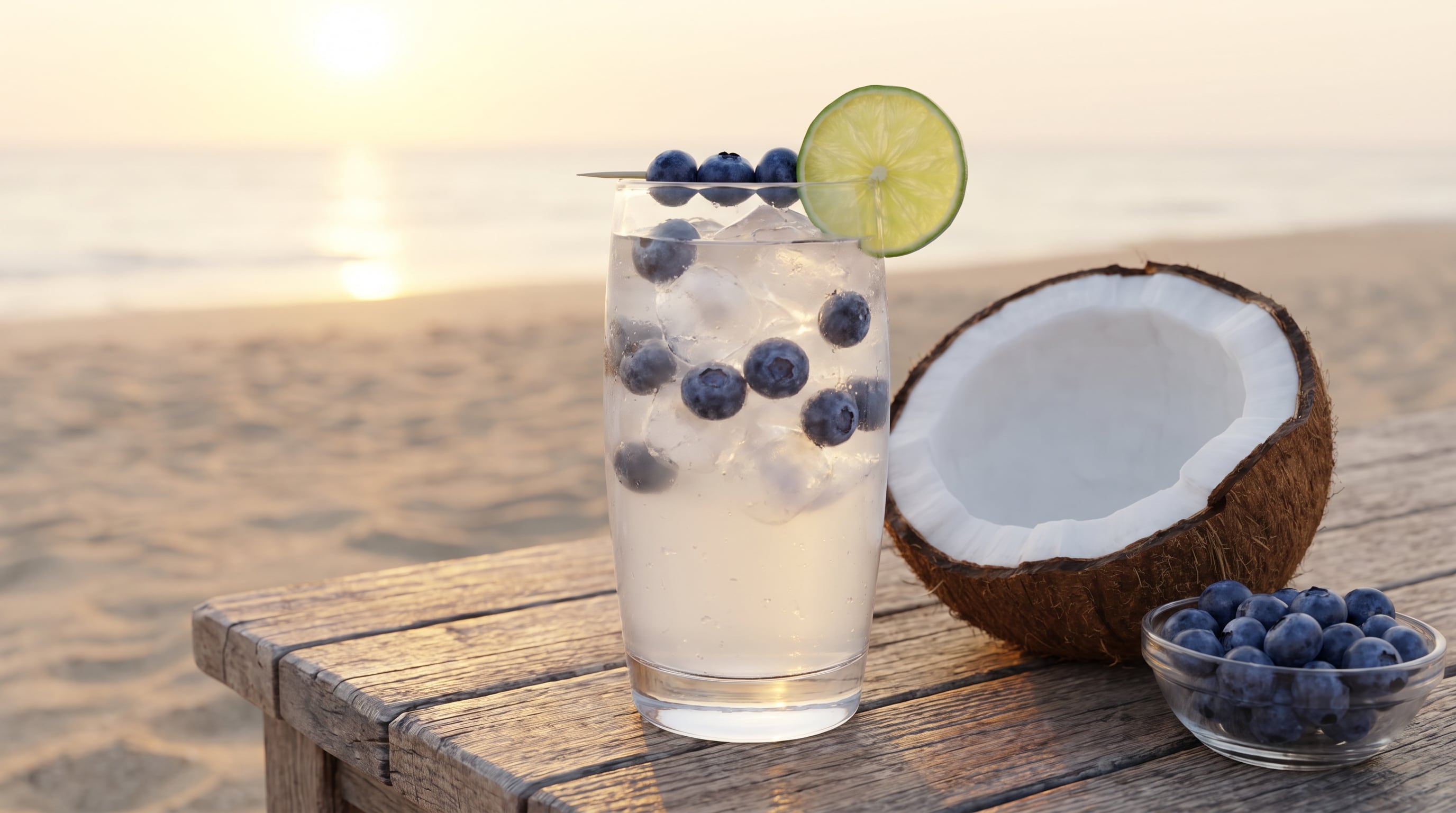 El agua de coco con arándanos aporta electrolitos y se alinea con estudios de PubMed que observaron mayor retención de líquidos que con agua sola en ciertos plazos (Imagen Ilustrativa Infobae)