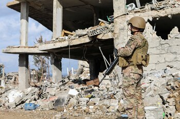 Un miembro del ejército libanés