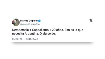 El mensaje de Marcos Galperín