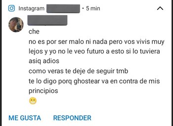 Un mensaje de rechazo tras