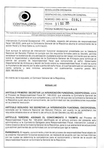 La Contraloría General de la