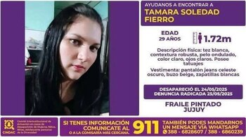 Tamara Soledad Fierro está desaparecida