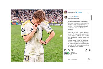Luka Modric se despidió de