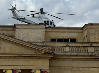 Helicóptero en la Casa de Nariño