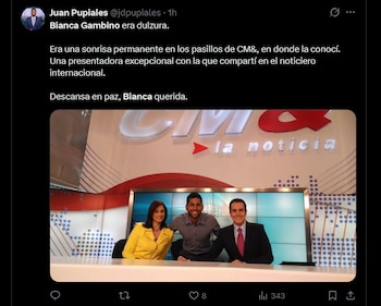 Colegas de Bianca Gambino resaltaron su talento, credibilidad y la dulzura que aportó al periodismo nacional - crédito X