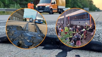 El calor extremo en Europa ya colapsa el transporte, con vías derretidas y carreteras levantadas: las alarmantes imágenes en Leipzig o un tren a Praga