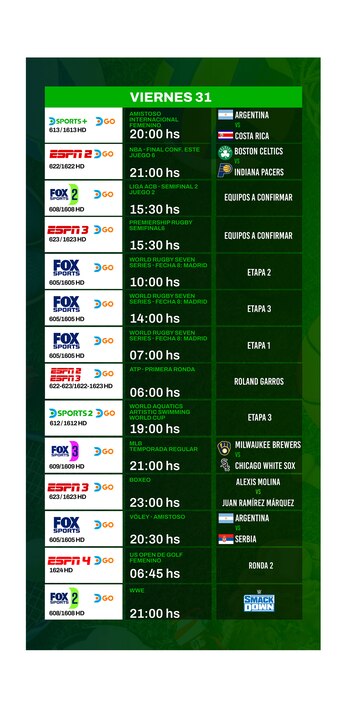 Agenda deportiva