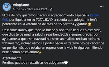 De forma pública, el refugio