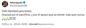 Luis caputo navidad twitter