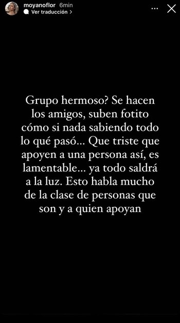 El descargo de Flor Moyano