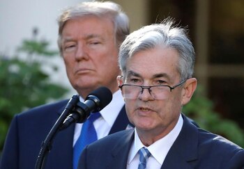 Donald Trump, y Jerome Powell