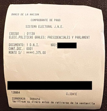 Una tasa pagada por Juntos por el Perú