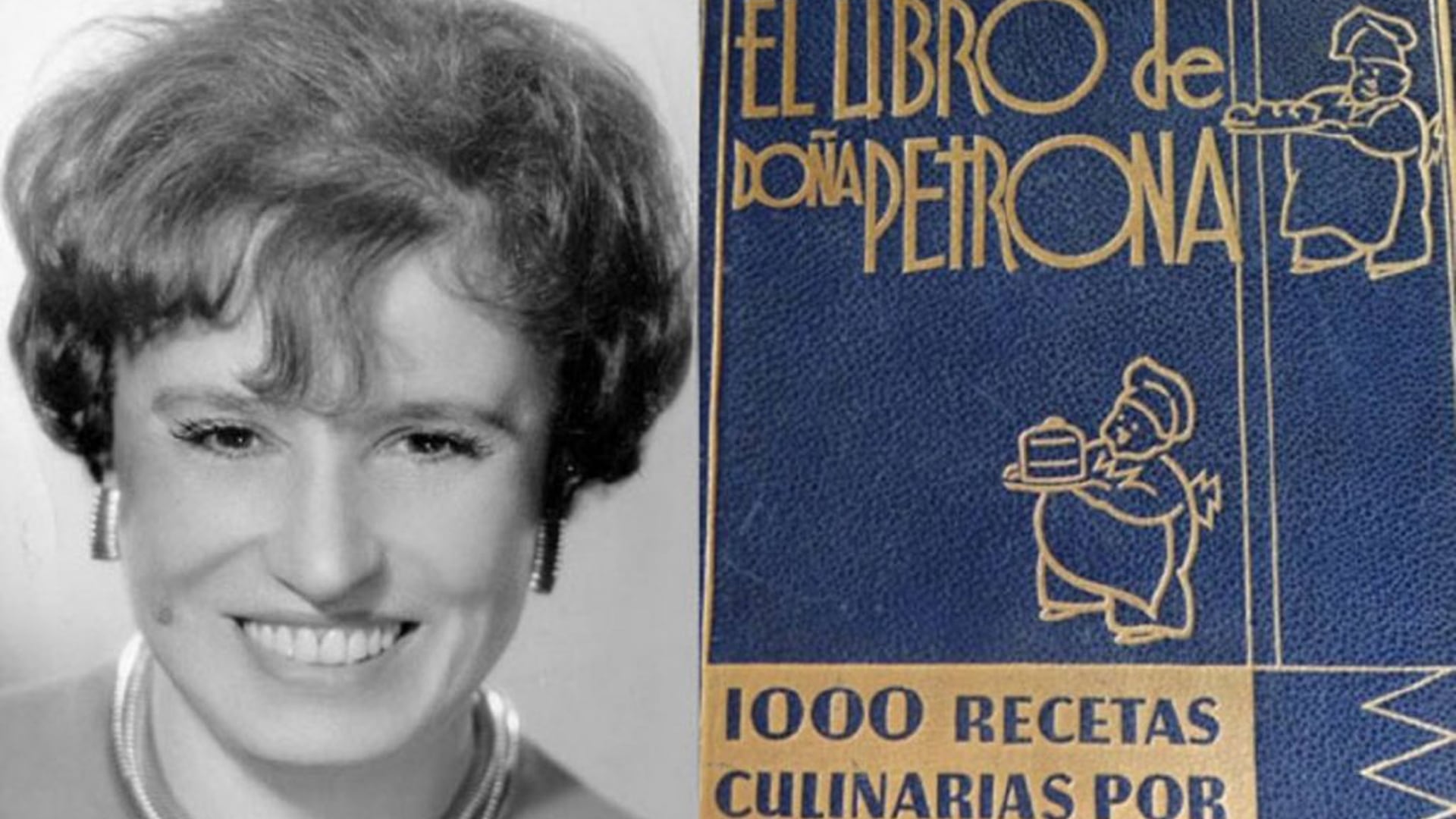 Doña Petrona y una de las primeras ediciones del libro