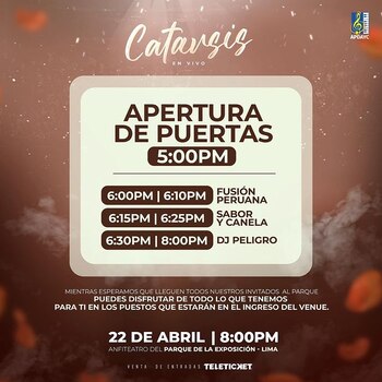 Programación para el concierto de