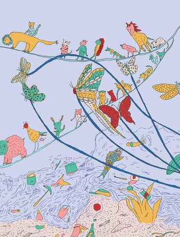 Ilustraciones interiores en 'Niño de