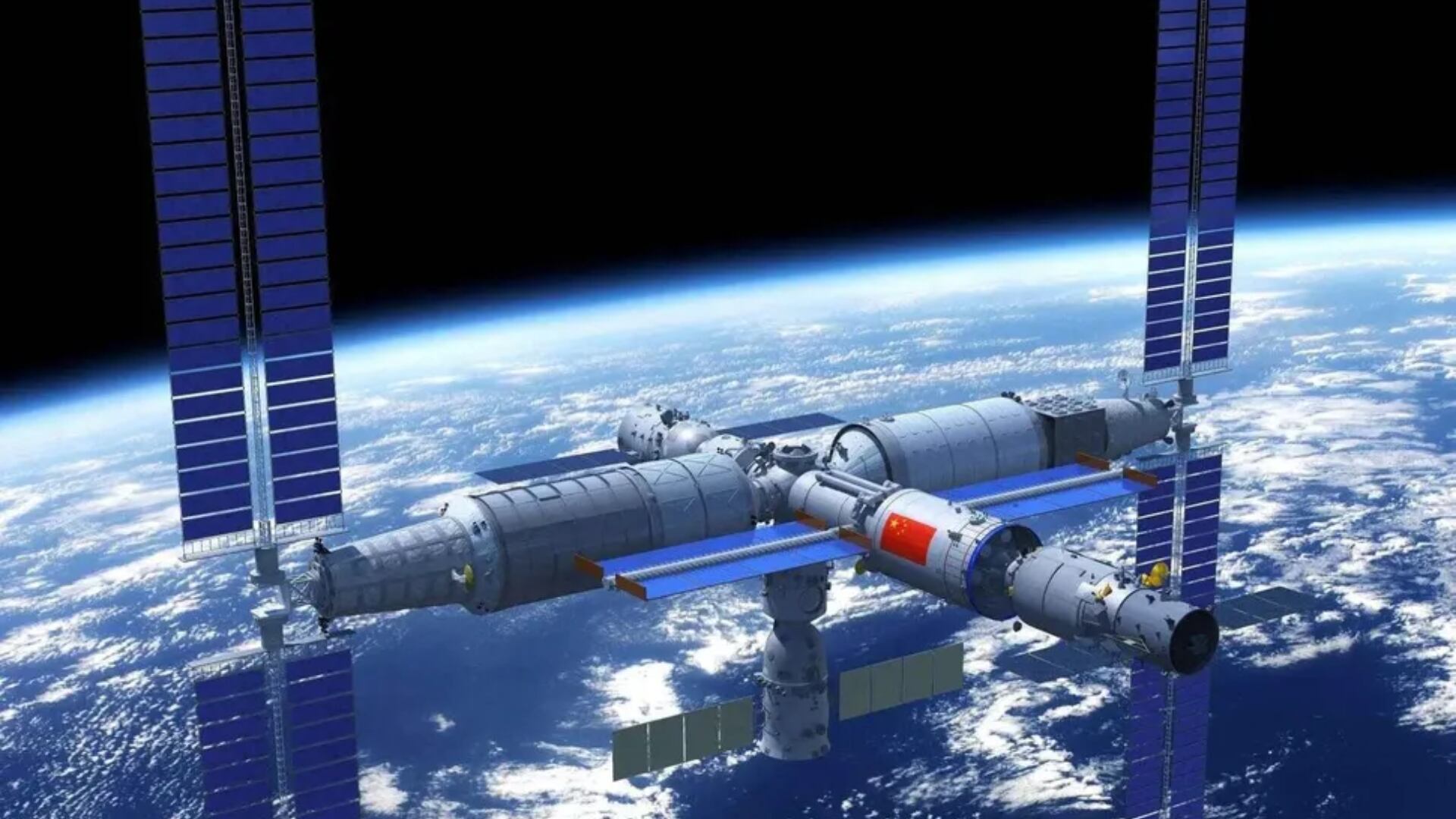 Representación artística de la Estación Espacial Tiangong. (China Manned Space Engineering Office)