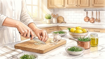 Cuál es la forma idea de limpiar una tabla de cortar que quedó impregnado el olor del ajo