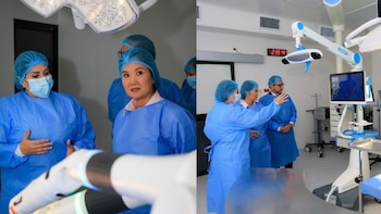 Keiko Fujimori recorrió el Hospital Rosales y evaluó su modelo de atención especializada en El Salvador
