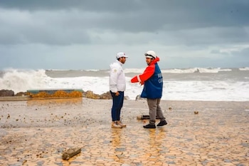 La evacuación de la zona