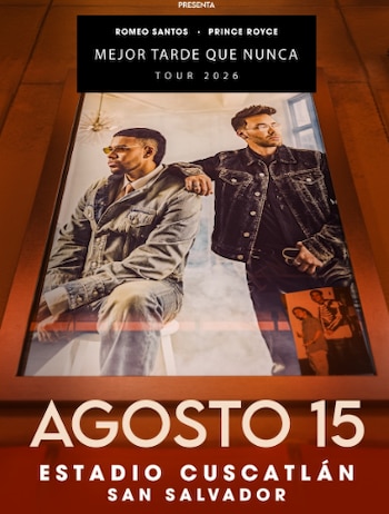 Romeo Santos y Prince Royce. Como parte de su ambiciosa gira mundial 'Mejor Tarde Que Nunca Tour' (Cortesía AiC Promotions).