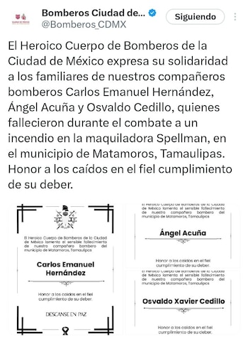 El Heroico Cuerpo de Bomberos