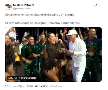 El presidente difundió que en España y Europa se tendrían buenos resultados para su proyecto político - crédito @petrogustavo/X